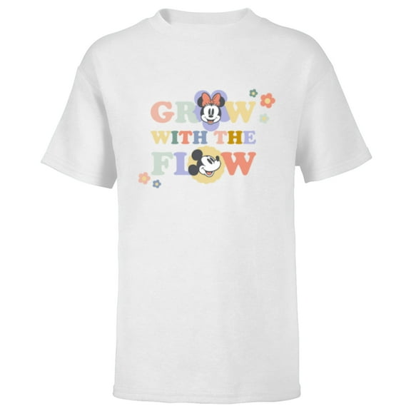 Disney Minnie and Mickey Mouse Grow with the Flow Springtime - Short Sleeve T-Shirt for Kids - Customized-White
