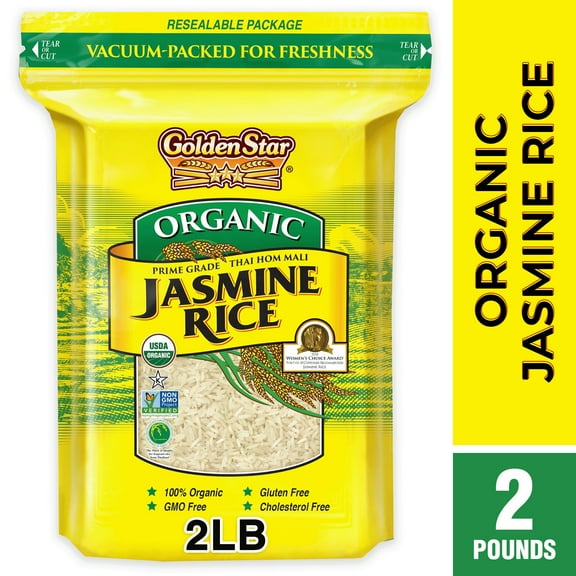 Golden Star Organic Thai Hom Mali Jasmine Rice, 2 lbs