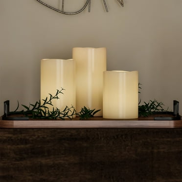 Lavish Home 3-Piece Led Flameless Candle Set with Remote, White