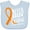 Blue, variant on Inktastic Never Stop Fighting Leukemia Awareness Orange Ribbon Boys or Girls Baby Bib