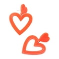 thumbnail image 1 of Decodeary Love Heart Earrings Set Lightweight And Easy To Wear Multiple Colors Available Orange, 1 of 6