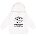 thumbnail image 2 of Inktastic Just a Girl Who Loves Soccer Toddler Hoodie, 2 of 4