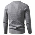 thumbnail image 3 of Smsaxvxz Men's Knit Sweater Slim Fit Crew Neck Long Sleeve Lightweight Pullover Tops Casual Fall Winter Clothing 2026 Dark Gray L, 3 of 6
