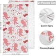 thumbnail image 2 of Dreamtimes Valentine Day Cute Pink Cupid Hearts Hand Towels 2 PCS, Kitchen Towel Ultra Soft and Highly Absorbent,Decorative Fingertip Face Towel for Bathroom Hotel, 28.3"x 14.4", 2 of 6
