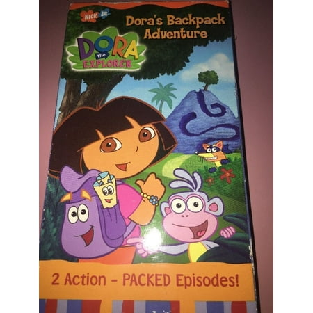 Dora the Explorer Dora's Backpack Adventure VHS, Nick Jr., Backpack, B...