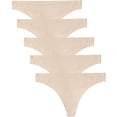 thumbnail image 1 of voenxe Tangas de ropa interior sin costuras para mujer, tanga para mujer, sin línea, transpirables, cómodas bragas para mujer, paquete de 5, 1 of 4