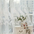 thumbnail image 2 of Mouliraty Sheer Curtain Window Voile Drape Valance 1 Panel Fabric, 2 of 6