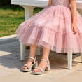 thumbnail image 2 of DREAM PAIRS Girls' Strappy Flat Sandals, Elegant T-Strap Summer Dress Shoes with Metallic Ball Accent, Comfortable Non-Slip Beach Sandals for Little/Big Kid, 2 of 6