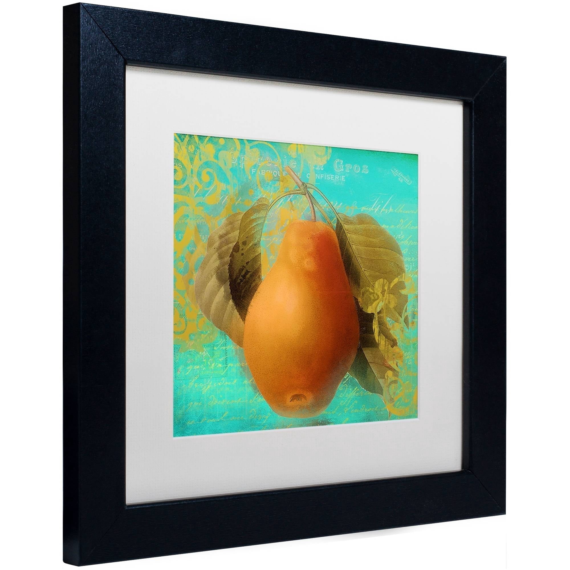 Trademark Fine Art "Glowing Fruits IV" Canvas Art by Color Bakery White Matte, Black Frame