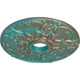 thumbnail image 3 of Ekena Millwork 18"OD x 3 1/2"ID x 1 3/8"P Norwich Ceiling Medallion (Fits Canopies up to 4 1/2"), Hand-Painted Copper Green Patina, 3 of 6