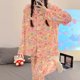 thumbnail image 1 of Pijamas de dos piezas de dibujos animados de Kawai Sanrio Kuromi, ropa de casa suave de Corea del Sur, regalo de Navidad para niñas salientes, Otoño, nuevo, 1 of 4