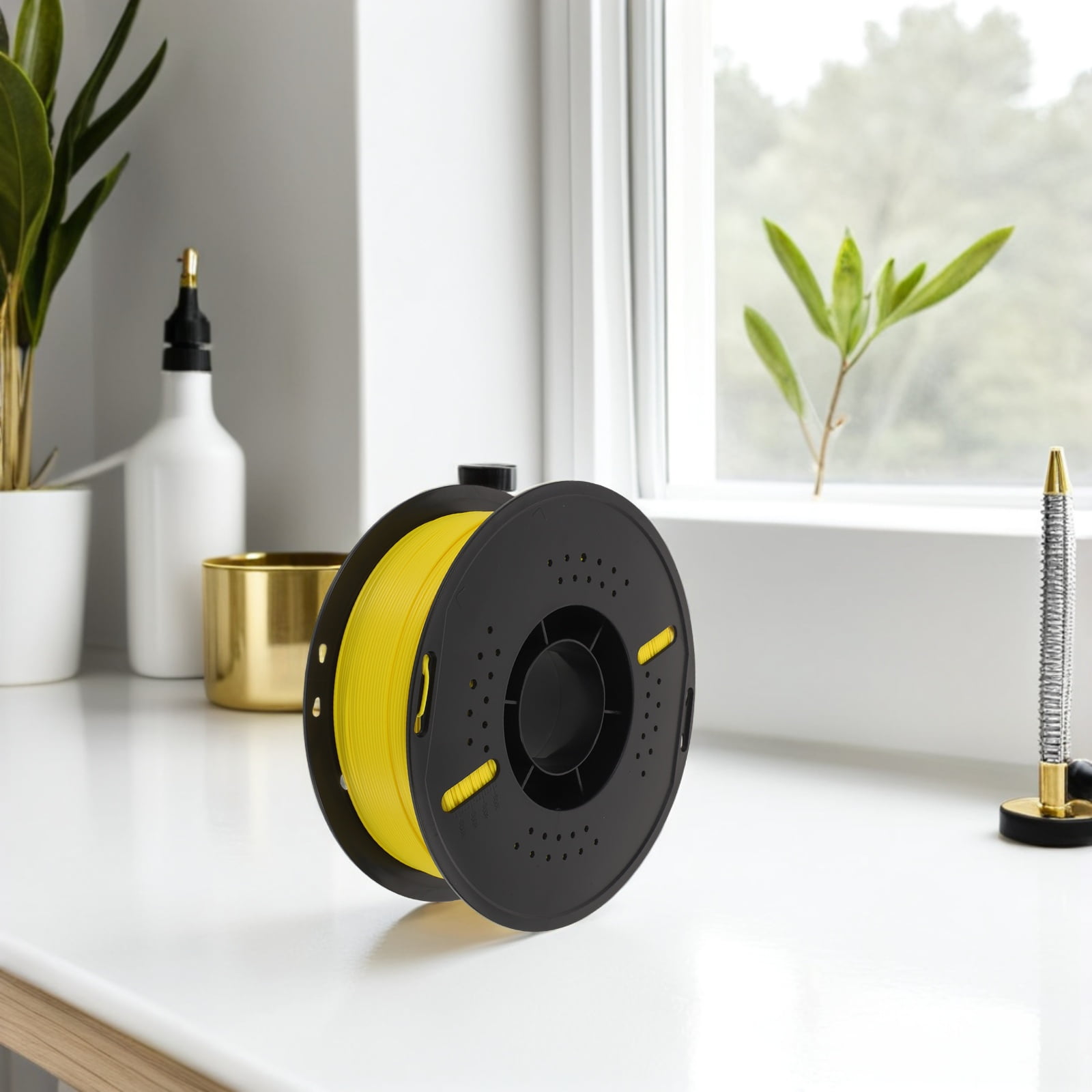 OUNONA Pla Filament Spool Yellow for 3D Printing Accessories and Detailed Model Creations