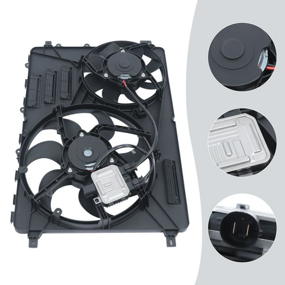 Radiator Dual Cooling Fan for Volvo S80 2008 2009 2010 2011 2012 2013 2014 2015
