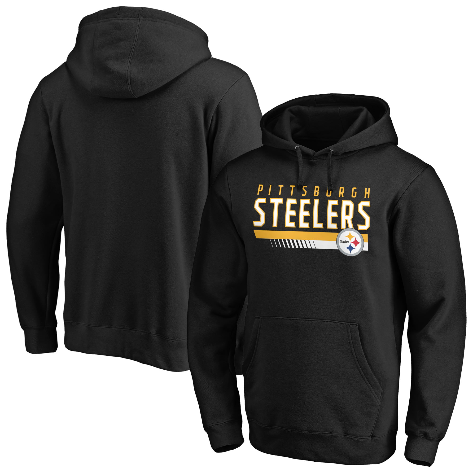 Men's Fanatics Branded Black Pittsburgh Steelers Staggered Stripe ...