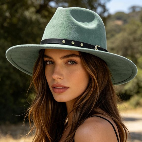 Timeless Fedora Hat for and Wide Brim Jazz Style with Ethnic Design Flat Unisex Fashion Headwear