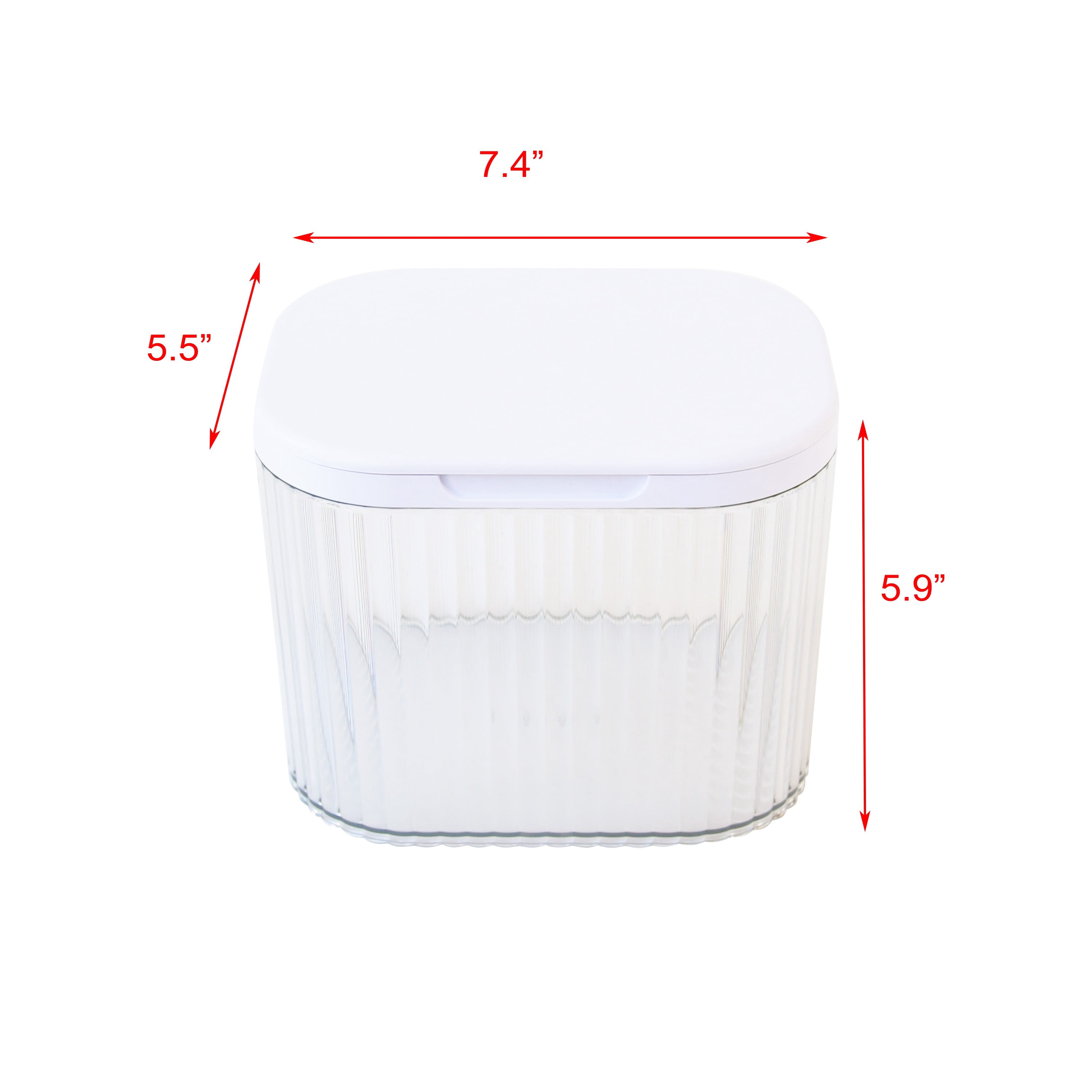 (2 pack) Mainstays Black Plastic Laundry Accessory Bin with Lid
