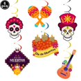 thumbnail image 1 of Adornos de calavera de azúcar del Día de los muertos Casa de los Tesoros para cupcakes Globos de calavera de Halloween Decoraciones para el hogar Favores de Halloween, 1 of 4