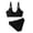 z260309-1-Black, variant on Teen Girls Two Pieces Swimwear Back Bikini Set Adjustable Straps Bathing Suit 7-16Y