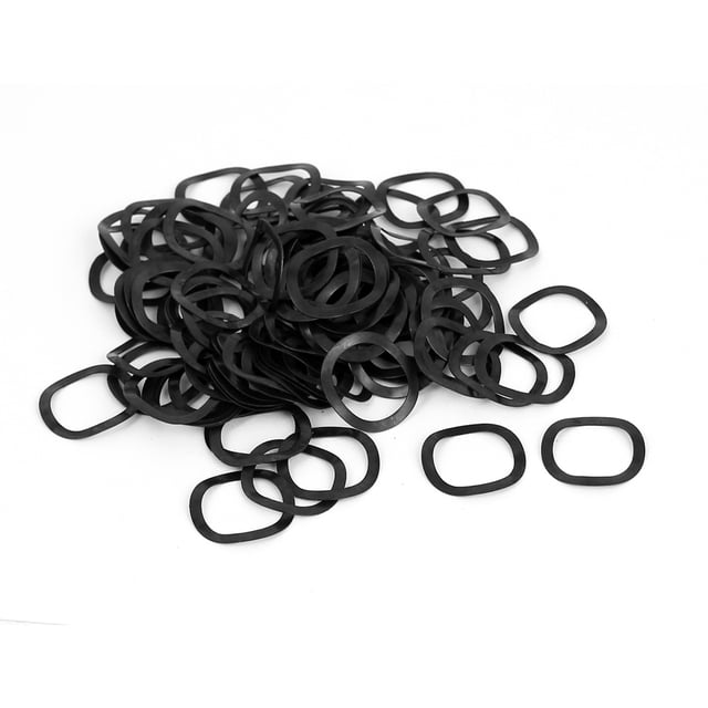 Unique Bargains 100 Pcs Rondelles à Ressort Ondulé en Métal Noir M16 16mm x 21mm x 0.3mm