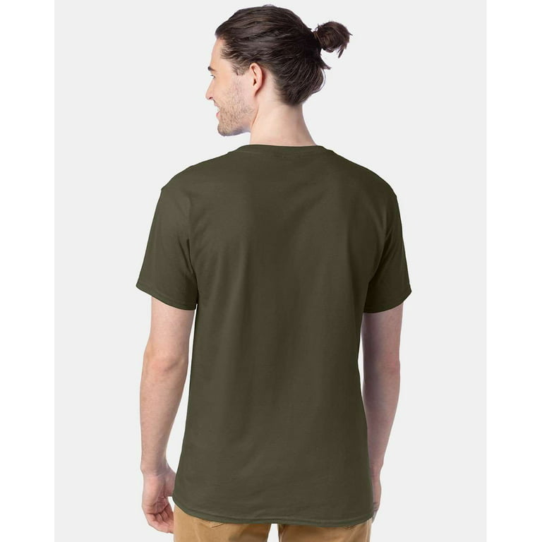 Unisex 5.2 oz., Comfortsoft® Cotton T-Shirt FATIGUE GREEN 6XL 
