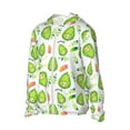 thumbnail image 2 of Pofeuu Kawaii Avocado Print Sun Protection Outdoor Lightweight Full Zip UV Cooling Hoodie Long Sleeve Summer Clothing for Outdoor Hiking-Medium, 2 of 5