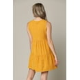 thumbnail image 3 of Made by Johnny Women's Casual Sleeveless V-Neck Loose Flowy Swing Shift Dress L MUSTARD_POLKA, 3 of 5