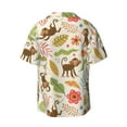 thumbnail image 4 of Goofa Monkeys in the Jungle Printed Men's Casual Short-sleeved Shirt,Lightweight Breathable Button-down,Summer Casual men's top,Versatile Fashion shirt-Large, 4 of 7