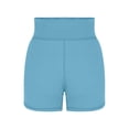 thumbnail image 7 of Short Legging for Women Strenchy Biker Shorts High Waiste Tummy Control Shorts Soft Workout Yoga Athletic Shorts Light Blue L, 7 of 7