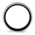 thumbnail image 2 of Two-Tone Titanium Silver Ring Band Wedding Silver Tone Standard Domed, 2 of 6