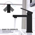 thumbnail image 4 of Grifo para lavabo de baño KENES negro mate monomando LJ-9031-2, 4 of 9