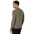 thumbnail image 3 of Hanes Originals Men's Long Sleeve Henley T-Shirt Fatigue Green 2XL, 3 of 5