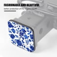 thumbnail image 3 of Hitch Cover Fits For 2-Inch Hitch,Elegant Blue And White Floral Pattern (2)Rubber Trailer Hitch Cover Tube Plug Insert,Car Exterior Accessories, Receiver Tube Hitch Plug, 3 of 6
