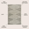 thumbnail image 3 of JONATHAN Y MOROCCAN HYPE 8 x 10 Area Rug, Elm Diamond Stripe Geometric Shag - Gray/Ivory, MOH408B-8, 3 of 8