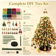 thumbnail image 5 of DIY Beaded Christmas Tree Kit for Adults, Crystal Tabletop Tree with Cross Dove Bible Charms, Christian Holiday Gift, 5 of 5