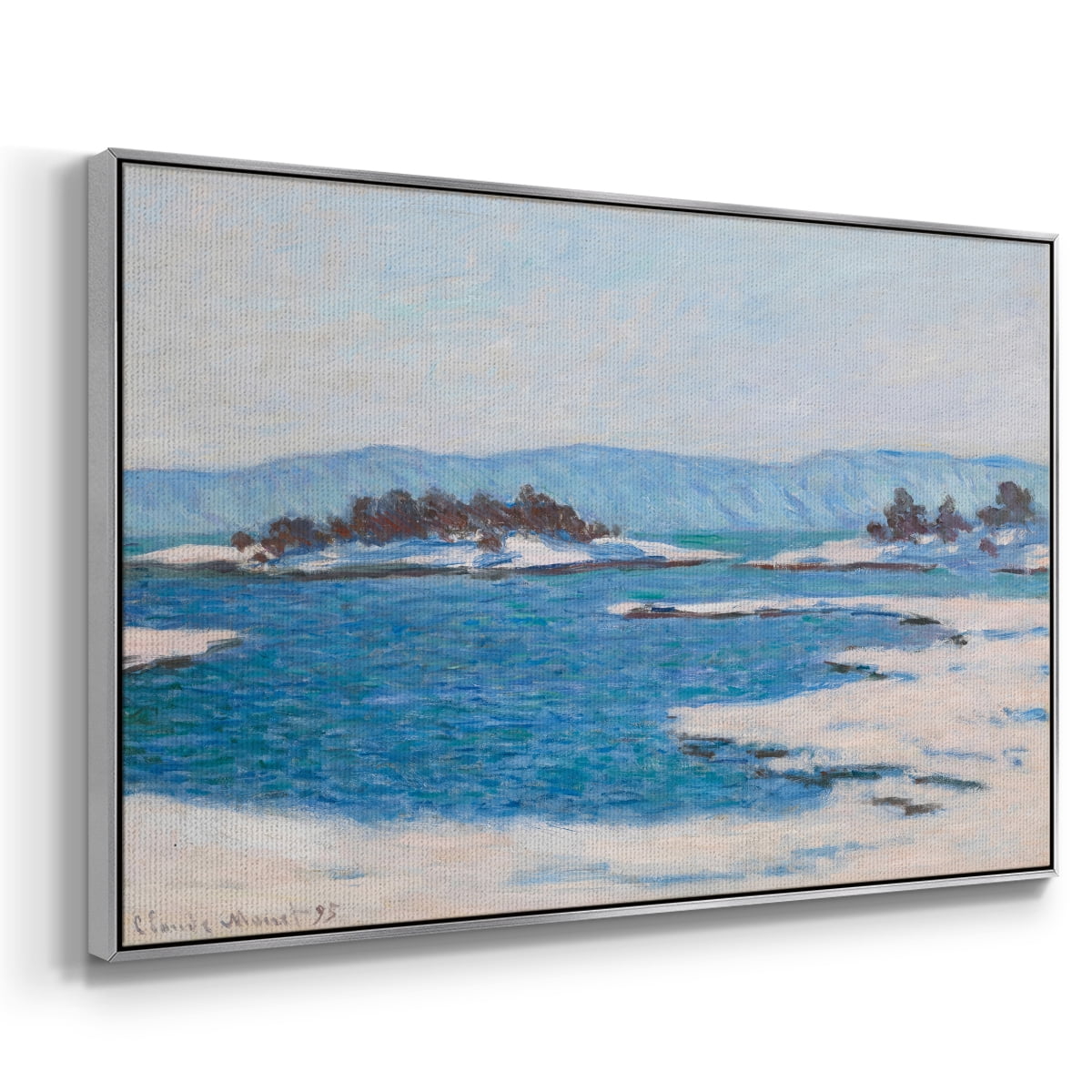 Vintage Nautical Print-XCVIII By Wexford Home Framed in Silver Wood Gallery Wrapped Canvas 25 in. x 37 in.