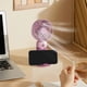 thumbnail image 4 of Ventilador portátil USB pequeño de tres velocidades con base de carga para escritorio que se puede usar como soporte para teléfono móvil., 4 of 6