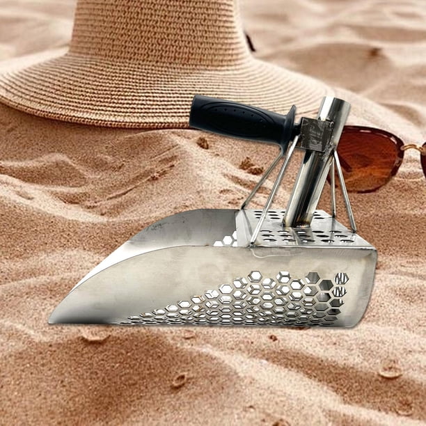 Cuchara De Arena De Acero Inoxidable Para Detección De Metales, Con Agujero Hexagonal, Ideal Para Buscar Tesoros En La Playa