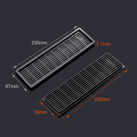 

Goodhd 60mm ABS Rectangular Cabinet Wardrobe Air Vent Grille Ventilation-Cover