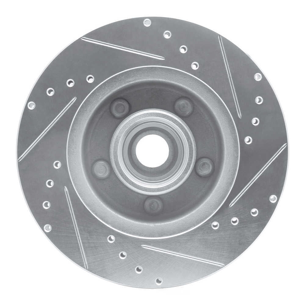 Dynamic Friction Company 631-40064L DFC Brake Rotor - Drilled And Slotted - Silver