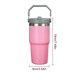 thumbnail image 2 of Botella de agua deportiva con pajita y asa de 20/30 oz termo de acero inoxidable de doble capa para deportes al aire libre, 2 of 8