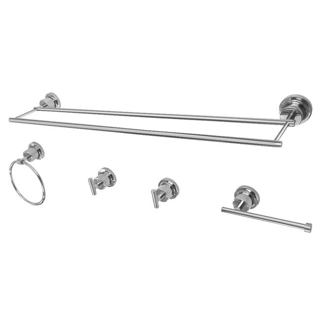 Modern Concord 5 Piece Bathroom Accessory Sets - Polished Chrome