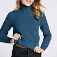 thumbnail image 2 of Women's Thickened Turtleneck Sweater Warm Blend Top For Fall And Winter, 2 of 2