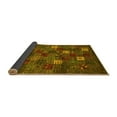 thumbnail image 2 of Ahgly Company Indoor Rectangle Abstract Yellow Contemporary Area Rugs, 7' x 9', 2 of 4