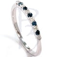 thumbnail image 4 of Pompeii 1/4ct Blue & White Diamond Anniversary Ring 14K White Gold (G/H,I2), 4 of 7