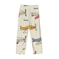 thumbnail image 5 of Balery Striped Vintage Planes print Men's Pajama Pants,Ultra Lightweight Pjs,Lounge Pant-Large, 5 of 9