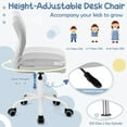 thumbnail image 4 of GLACER  Desk Chair, Armless Study Chair with Adjustable Height & Swivel, Low Back, Ergonomic Rolling Office Chair Computer Chair for Teens, Boys, Girls (Grey), 4 of 9