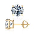 thumbnail image 1 of Pendientes MOOSEA Gold Moissanite chapados en oro de 14 quilates en plata S925, 1 of 7