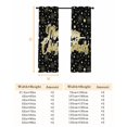 thumbnail image 6 of Fsddascl Merry Christmas Black Blackout Curtains for Bedroom/Living Room, Thermal Insulated Kitchen Curtains, Xmas Snowflakes Polka Dot New Year Grommet Darkening Window Treatment Drapes 42"x84"x2, 6 of 6