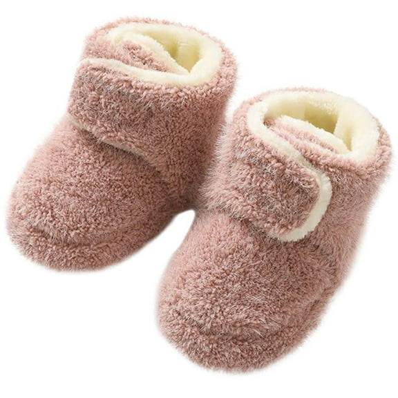 SWETRACE Toddler Shoes with Hook and Loop Design Warm Machine Washable 1 Pair Pink for Babies and Toddlers