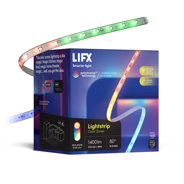 Tira de luz LED LIFX Lightstrip con zonas de color a todo color de 80 cm